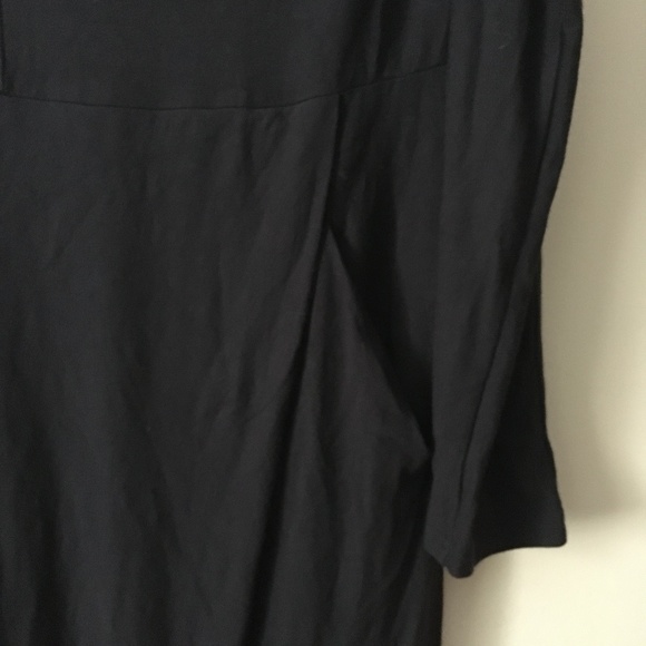 OSKA Blue Cotton Lagenlook Asymmetric Midi Diagonal Seamed Dress 1 - Picture 2 of 7